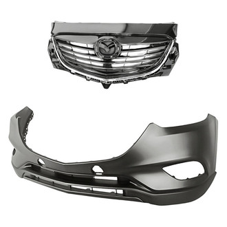 Replacement - 2-Piece (Front Bumper Cover, Grille) (CAPA Certified)