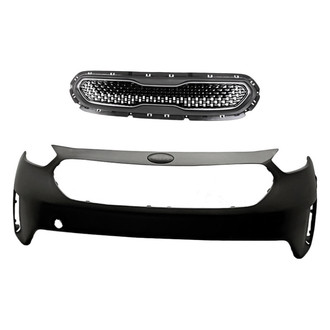 Replacement - 2-Piece (Front Bumper Cover, Grille) (Standard Line)