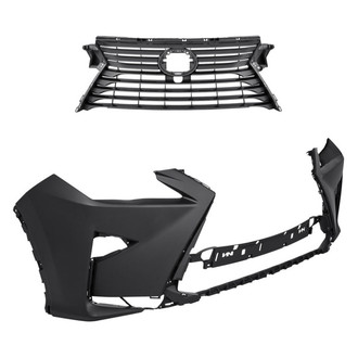 Replacement - 2-Piece (Front Bumper Cover, Grille) (Standard Line)