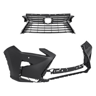 Replacement - 2-Piece (Front Bumper Cover, Grille) (Standard Line)