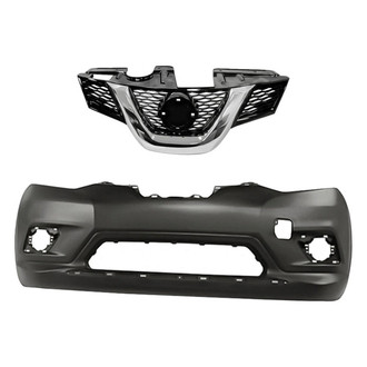 Replacement - 2-Piece (Front Bumper Cover, Grille) (CAPA Certified)