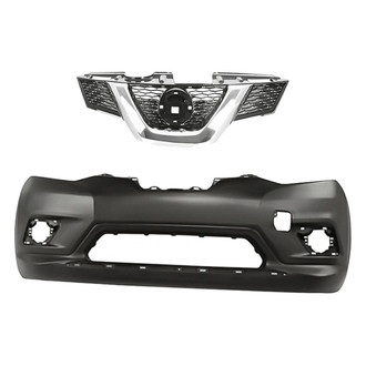 Replacement - 2-Piece (Front Bumper Cover, Grille) (CAPA Certified)
