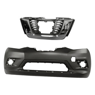 Replacement - 2-Piece (Front Bumper Cover, Grille) (CAPA Certified)