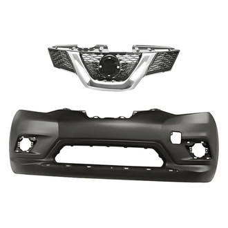 Replacement - 2-Piece (Front Bumper Cover, Grille) (CAPA Certified)
