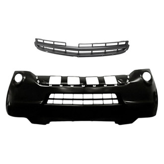 Replacement - 2-Piece (Front Bumper Cover, Grille)
