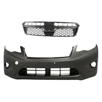 Replacement - 2-Piece (Front Bumper Cover, Grille)