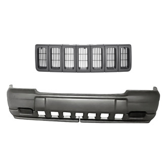 Replacement - 2-Piece (Front Bumper Cover, Grille) (Standard Line)