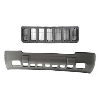 Replacement - 2-Piece (Front Bumper Cover, Grille) (Standard Line)