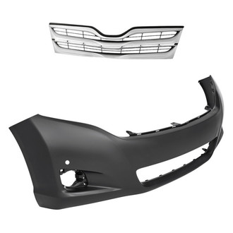 Replacement - 2-Piece (Front Bumper Cover, Grille) (CAPA Certified)