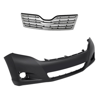 Replacement - 2-Piece (Front Bumper Cover, Grille) (CAPA Certified)