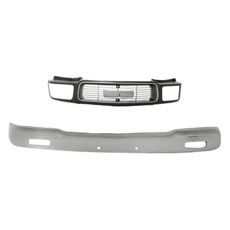 Replacement - 2-Piece (Front Bumper Cover, Grille) (Standard Line)