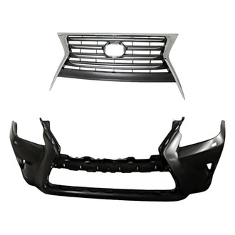 Replacement - 2-Piece (Front Bumper Cover, Grille) (Standard Line)