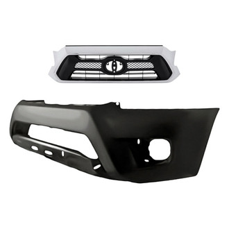 Replacement - 2-Piece (Front Bumper Cover, Grille) (CAPA Certified)