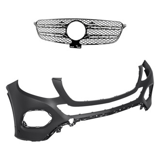 Replacement - 2-Piece (Front Bumper Cover, Grille) (Standard Line)