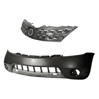 Replacement - 2-Piece (Front Bumper Cover, Grille) (Standard Line)