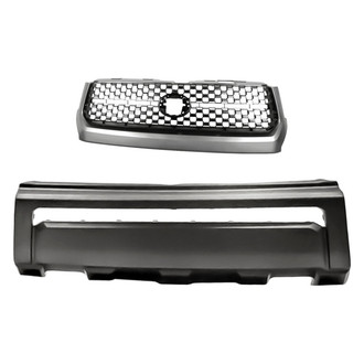 Replacement - 2-Piece (Front Bumper Cover, Grille) (CAPA Certified)