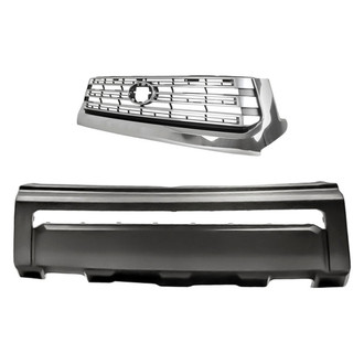 Replacement - 2-Piece (Front Bumper Cover, Grille) (CAPA Certified)