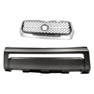 Replacement - 2-Piece (Front Bumper Cover, Grille) (CAPA Certified)
