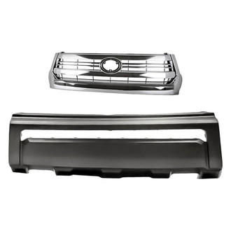 Replacement - 2-Piece (Front Bumper Cover, Grille) (CAPA Certified)