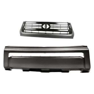 Replacement - 2-Piece (Front Bumper Cover, Grille) (CAPA Certified)
