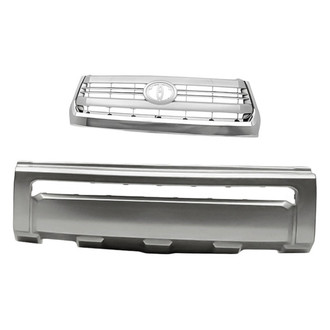 Replacement - 2-Piece (Front Bumper Cover, Grille) (CAPA Certified)