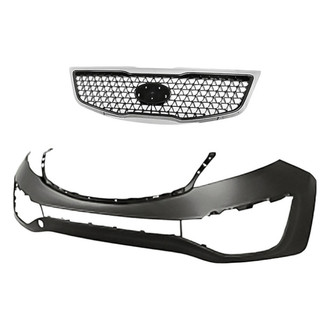 Replacement - 2-Piece (Front Bumper Cover, Grille) (CAPA Certified)