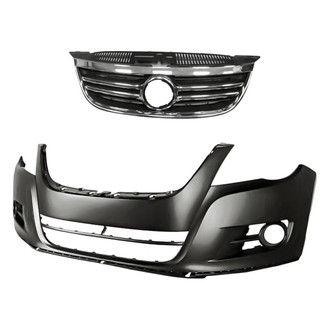 Replacement - 2-Piece (Front Bumper Cover, Grille) (CAPA Certified)
