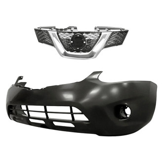 Replacement - 2-Piece (Front Bumper Cover, Grille) (Standard Line)