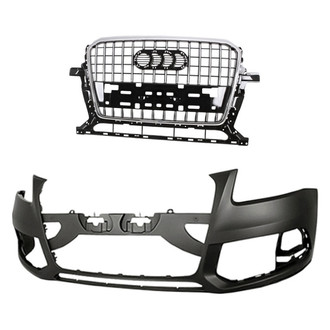 Replacement - 2-Piece (Front Bumper Cover, Grille) (Standard Line)