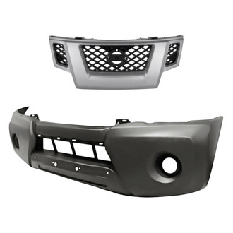 Replacement - 2-Piece (Front Bumper Cover, Grille) (Standard Line)