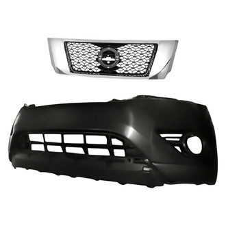 Replacement - 2-Piece (Front Bumper Cover, Grille) (Standard Line)