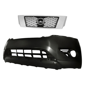 Replacement - 2-Piece (Front Bumper Cover, Grille) (Standard Line)