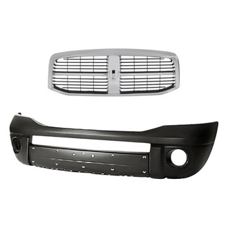 Replacement - 2-Piece (Front Bumper Cover, Grille) (Standard Line)