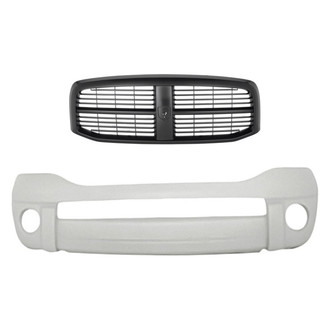Replacement - 2-Piece (Front Bumper Cover, Grille) (Standard Line)