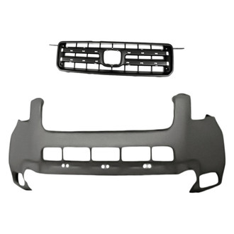 Replacement - 2-Piece (Front Bumper Cover, Grille) (Standard Line)