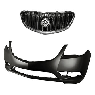 Replacement - 2-Piece (Front Bumper Cover, Grille) (Standard Line)