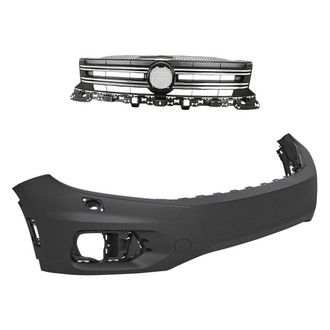 Replacement - 2-Piece (Front Bumper Cover, Grille) (CAPA Certified)