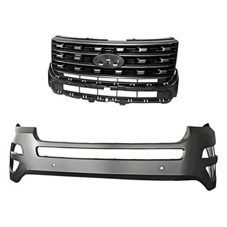 Replacement - 2-Piece (Front Bumper Cover, Grille) (CAPA Certified)