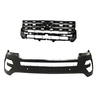 Replacement - 2-Piece (Front Bumper Cover, Grille) (CAPA Certified)