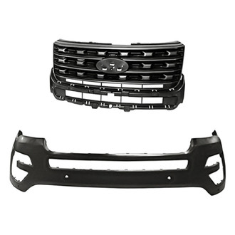 Replacement - 2-Piece (Front Bumper Cover, Grille) (CAPA Certified)