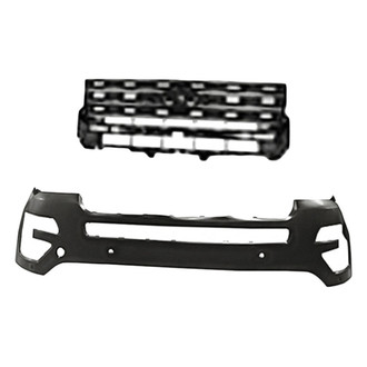Replacement - 2-Piece (Front Bumper Cover, Grille) (CAPA Certified)