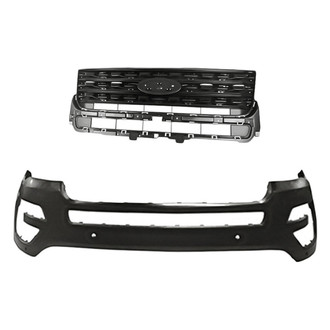 Replacement - 2-Piece (Front Bumper Cover, Grille) (CAPA Certified)