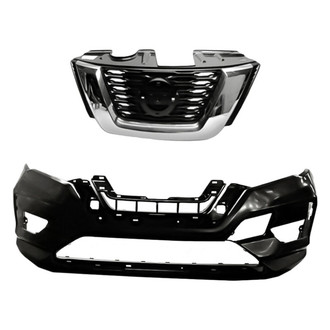 Replacement - 2-Piece (Front Bumper Cover, Grille) (Standard Line)