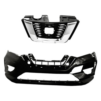 Replacement - 2-Piece (Front Bumper Cover, Grille) (Standard Line)