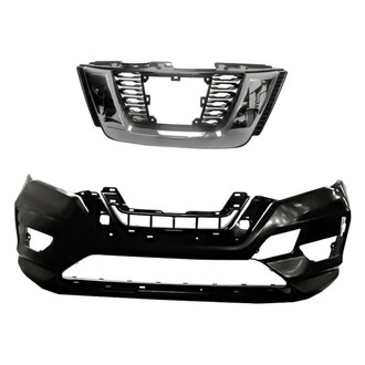 Replacement - 2-Piece (Front Bumper Cover, Grille) (Standard Line)