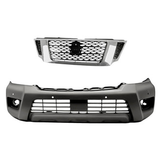 Replacement - 2-Piece (Front Bumper Cover, Grille) (Standard Line)