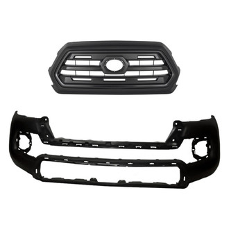 Replacement - 2-Piece (Front Bumper Cover, Grille) (Standard Line)