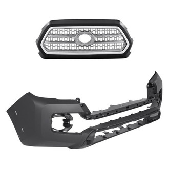 Replacement - 2-Piece (Front Bumper Cover, Grille) (Standard Line)