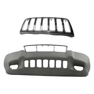 Replacement - 2-Piece (Front Bumper Cover, Grille) (Standard Line)