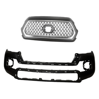 Replacement - 2-Piece (Front Bumper Cover, Grille) (Standard Line)